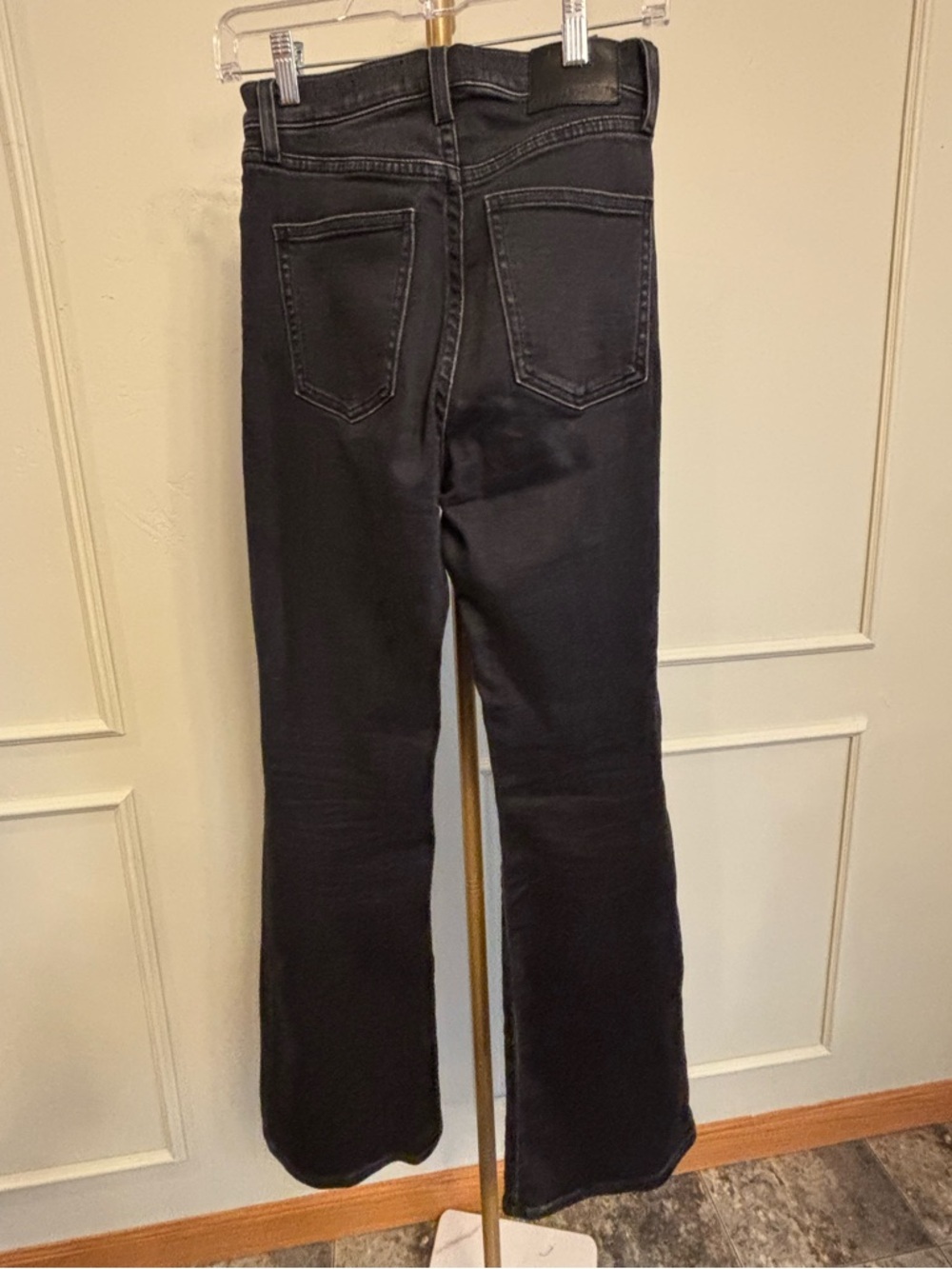 Denim Forum Women's High-Rise Black Bootcut Jeans tall 30L MSRP $110 NWOT SZ 25 - Picture 4 of 5